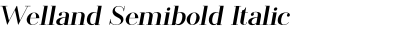 Welland Semibold Italic